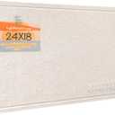 Bulletin Board, 24 x 18 inches Decorative Felt Pin Board, Vision Board Cork Board Alternative for Wall, Foldable Photo Board with 20 Pushpins - Oatmeal