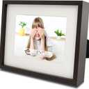 OUZUGIE 5x7 Picture Frame,Display Poster 4x6 With Mat or 5x7 Without Mat,Coffee Aluminum Poster Frames with Premium Acrylic,Photo Frames with Strong Corner for Gallery Wall and Tabletop (5X7, Coffee)