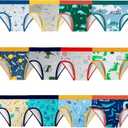 Toddler Underwear Boys Briefs for Boys Cute Cartoon, Pack of 12, 110 (M)