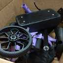 Lightweight Knee Scooter Crutch Alternative, Foldable & Adjustable Knee Scooter for Adults for Foot Surgery, Steerable Knee Walker with Detachable Basket, Includes DIY Stickers-Cream Purple