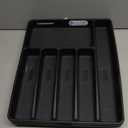 madesmart Silverware Tray-CARBON COLLECTION 6 Compartments, Soft-Grip Lining & Non-Slip Feet & BPA-Free, Large