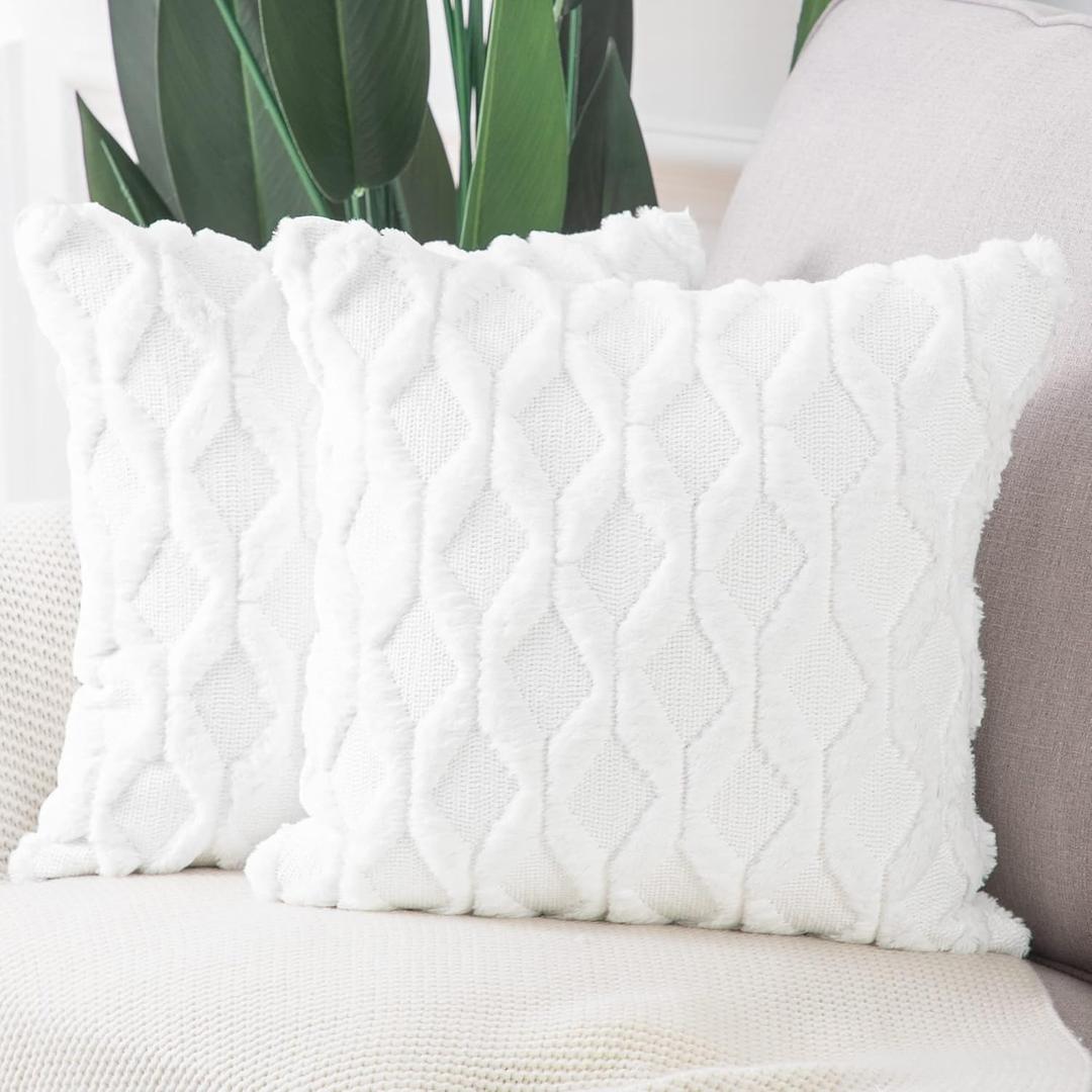Pillowcases, 2 pack. 19"×19", White