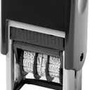 Self Inking Rubber Stamp, Phrase with Date Stamp, Refillable Office Supply Business Stamps (Scanned)