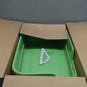 Extra Large Cat Litter Box with High Sides,Cats Boxes for Indoor Cats,Cat Litter Pan for Kitty,Litter Box with Low Entry,Easy to Clean,Anti-Splashing,23.6" x15.7" x5.9" (Green)