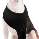 IECOii Recovery Suit for Dogs,Adjustable Front Leg Protection After Surgery,Durable Pet Leg Sleeve to Stop Licking and Biting,Dog Leg Wound Protector for Front Left Leg ONLY,Black-L