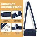 2 x Universal Shoulder Strap - 57 inch Adjustable Bag Strap Replacement Non-Slip Crossbody Purse Strap with Metal Swivel Hooks for Laptop Shoulder Bag Messenger Bag Crossbody Bag Navy Blue