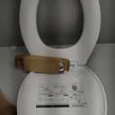 Hibbent Premium Elongated Toilet Seat with Cover(Oval) Quiet Close, One-Click to Quick Release, Easy Installation Never Loosen Hinge, Slow Close Toilet Seat and Cover, Easy Cleaning-White Color