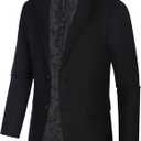 GRACE KARIN Mens Blazer Sport Coats Casual Lightweight 2 Button Sports Coat and Blazers Suit Jacket (Black, M)