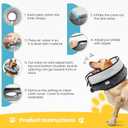Inflatable Dog Cone Collar w/Pump - XL Dog Donut Collar After Surgery - Washable Dog Collar w/Removable Soft Cone for Dogs After Surgery- Dog Cone Alternative After Surgery w/Soft Cover