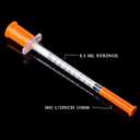 0.5ml Disposable Industrial Lab Syringes with 30G 1/2 Inch, Pack of 100,Individual Packaging