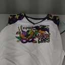 Mardi Gras Shirts for Women: Tuesday Shirt Funny Mask Graphic Tee Carnival Long Sleeve Shirt New Orleans Party V Neck Top XL