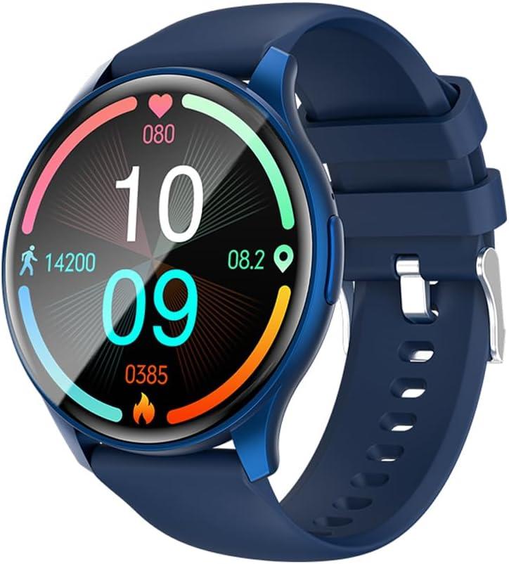 SLuB Smartwatch Talking 1.43' Large Touchscreen Bluetooth 5.3 Music Player Sports Watch IP67 Dust and Water Resistant Sleep Monitor Long Battery LifeBlue
