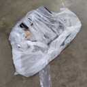 Coffee Table for Living Room Mid Century Modern Center Table with Glass Top and Wood, Transparent/Black (36 Inch)