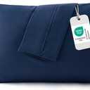 Bedsure Queen Pillow Cases Set of 2 - Navy Blue Microfiber Pillowcase 2 Pack, Super Soft and Cozy Double Brushed Pillow Case Covers with Envelope Closure, Fade and Stain Resistant, 20x30 Inches