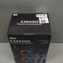 Bluetooth Speaker with 2 Rechargeable Wireless Microphone - Portable Party Speaker with Colorful Lights - Floorstanding Speakers Support TWS/AUX/USB/TF Card Ideal for Party,Home,Camping