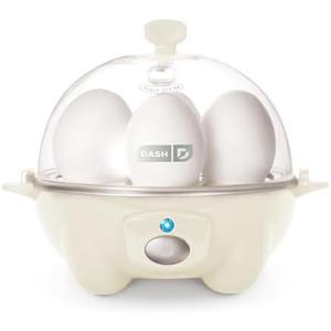 DASH Rapid Egg Cooker: 7 Egg Capacity Electric Egg Cooker for Hard Boiled Eggs, Poached Eggs, Scrambled Eggs, or Omelets with Auto Shut Off Feature - Cream