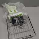 Expandable Over The Sink Dish Drainer Drying Rack In Stainless Steel Metal For Small Kitchen, Counter Space Saving Compact Above Plate Dryer Strainer, Adjustable Hanging Inside Sink Wire Drain Holder