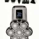 7D Head Shavers, Waterproof, Electric Razor 5-in-1 Grooming Kit, LED