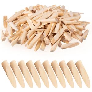 Marsui 150 Pcs Solid Wood Pocket Hole Plugs Wood Pine for Pocket Hole Jig Woodworking Tool