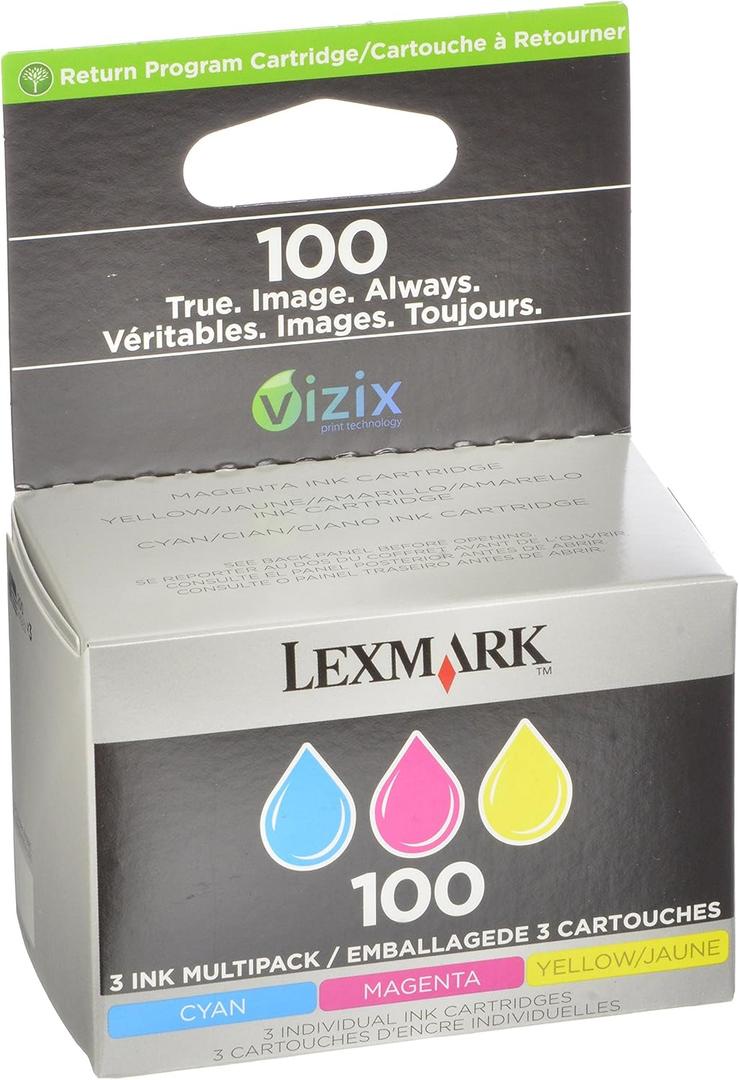 Lexmark 3 ink multipack 100 Color Ink Cartridge Tri-pk- Cyan/Magenta/Yellow