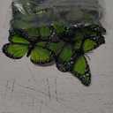 Berfutall- Feather Butterfly Decorations Set of 6 Vibrant Multi Colored Craft Butterflies on Clip .Party Spring Home Decor Floral Pics.St.Patrick'sDay