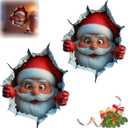2PC Christmas Santa Claus Wall Sticke