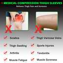 beister Thigh Compression Sleeves, Hamstring Support Brace, L