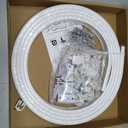 Flexible Bendable Ceiling Curtain Track, 9.8ft (3m) Curved, PVC, Metal, Plastic & Stainless Steel, White, Ceiling Mounted