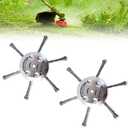 2PCS 6 Inch Weed Eater Blades, 2025 New Steel Wire Grass Trimmer Head，6 Inches Steel Wire Grass Trimmer Head for Electric Battery Powered Cordless String Trimmer（ 6 Blade*2 Pack)