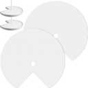 2 Pcs Lazy Susan Shelf Liner 31 Inch EVA Lazy Susan Shelf Liner Non-Adhesive Protection Mats for Cabinet Fridge Refrigerator Pantry Sink Cupboard Storage (Diamond Pattern,White)