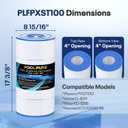 POOLPURE PLFPXST100 Pool Filter Replaces Hayward X-Stream CC1000, CCX1000-RE, Pleatco PXST100, Ultral-B6, Unicel C-8311,Filbur FC-1285, 817-0100N/P, Waterway Pro Clean 100, L x OD: 17 3/8" x 8 15/16"