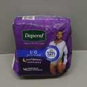 Depend Night Defense Adult Diapers, Incontinence Underwear for Men, Disposable, Overnight, Large, Grey, 14 Count