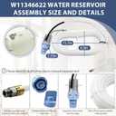 W11346622 Filter Head and Water Reservoir Assembly Compatible with Whirlpool OEM W11346622 Filter Head Replace W10418477 W10463663 W10657240 W10657242 W10736751 W10753488 W11308017 etc. -1 Year
