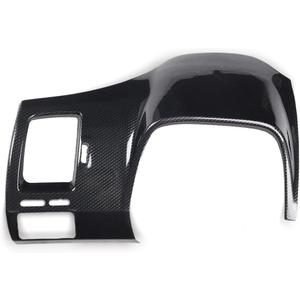 Red Black Carbon Fiber Pattern Dashboard Panel Cover Trim Fit for Honda Civic 2006 2007 2008 2009 2010 2011 (Black)
