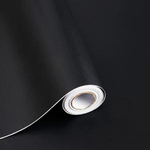 590.5"x17.7" Peel and Stick Wallpaper Black Removable Temporary Self Adhesive Contact Paper Waterproof Wallpaper for Wall Covering Vinyl Rolls