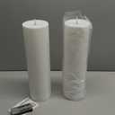 14" x 4" Large Outdoor Candles, Waterproof Flickering LED Flameless Candles with Timer, Battery Operated Candles with Remote Control Realistic Fake Pillar for Patio Porch Lanterns, White, Pack of 2 