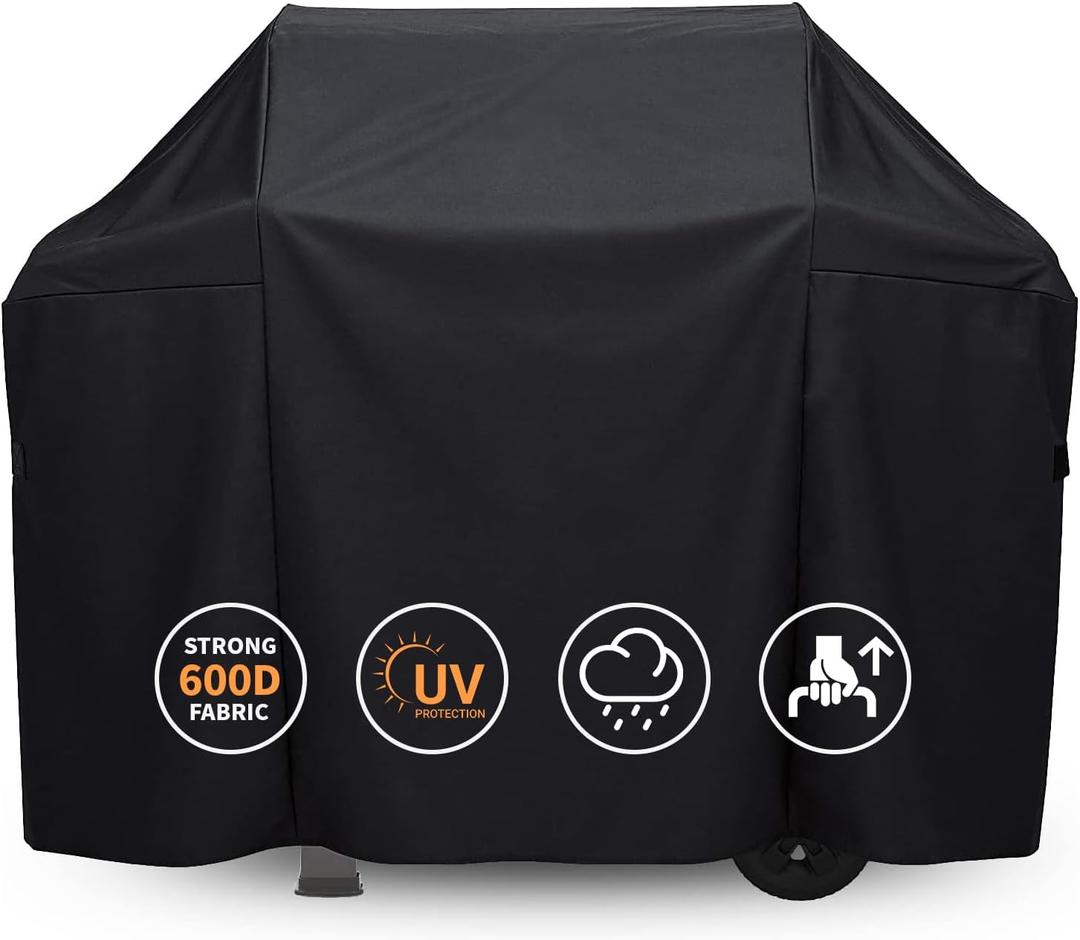 Grisun 7139 Grill Cover for Weber Spirit 300 Grills, Spirit 310, E310, S310 and E330, Waterproof and UV-Resistant Gas Grill Cover, Heavy Duty BBQ Cover, 51 inches, Black
