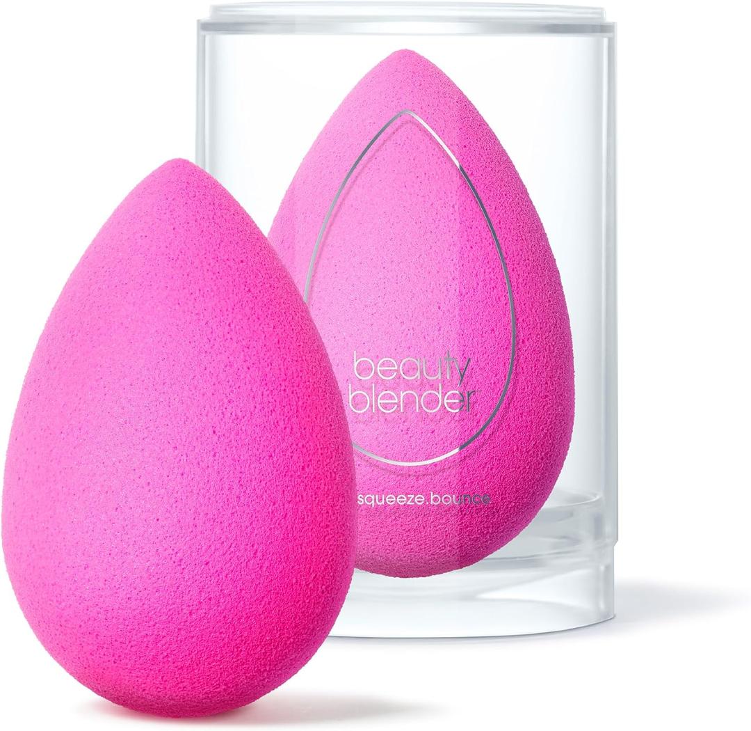 Beautyblender Original Pink Beauty Blender Makeup Sponge, Super-Soft Foam Easily Blends Foundations, Powders & Creams, Made in USA, Reusable, Washable, Streak Free Application