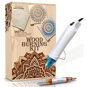 Xenolog Beginner-Friendly Wood Burning kit with Markers, Heat Gun, Wood Slices, Stencils, Pencil, Transfer Paper & plaques - Ideal Gift for Artists, DIY Lovers & Teens