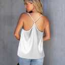 Ekouaer Women's Silk Classic Tank Top (L), 2 Pack, Brown and White