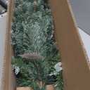 Nearly Natural 3ft. Wisconsin Slim Snow Tip Pine Artificial Christmas Tree with 50 Clear LED Lights (Prelit)