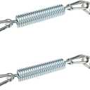 2 x Porch Swing Spring with Safety Steel Wire, 650 LB Capacity Stainless Steel Heavy Duty Hammock Chair Hanging Kit Include Spring, Carabiners,for Porch Swing, Hammock, Swing Chair. (2)