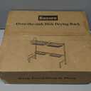 Kitsure Over The Sink Dish Drying Rack - 30.0" to 33.9"x21.5", Adjustable Sink Drying Rack for Kitchen Sink with Multifunctional Baskets, Grey (Large, Gray)