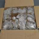 Syhood 24 Pcs Mercury Glass Christmas Ornaments 2.36 Inch Antique Vintage Glass Ornaments Rustic Xmas Balls for Christmas Tree Wreaths Garland Party Wedding Decoration(Silver,Oval)