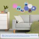 PATIKIL Felt Bulletin Board 11"x9.4" 8 Packs Self Adhesive Hexagon Felt Tiles for Sound Proofing, Wall Panels with 30 Push Pins for Home Office Recording Studio,Game Room, Set-D (White, Pink, Rose Red, Purple)