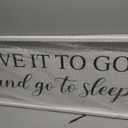 UPPER DECOR Give It to God and Go to Sleep Sign 42''×15'' Large Above Bed Wall Decor Farmhouse Bedroom Decor Wood Framed Guest Room Decor Wall Art Rustic Master Bedroom Wall Decoration (White)