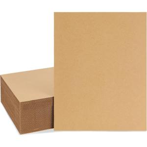 Juvale Large Corrugated Cardboard Sheets for Mailers, 11x14 Flat Packaging Inserts Pads, Shipping, Packing, Mailing, Dividers, Crafts, DIY Art Projects Supplies (2mm Thick) - 50-Pack