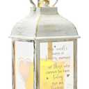 Kittmip Memorial Lantern Sympathy Gifts for Loss of Loved One Bereavement Gift Candle Lights Memory Lamp with LED Candle for Funeral Remembrance or Condolences
