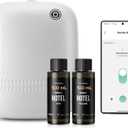 Smart Waterless Essential Oil Diffuser (400 mL Capacity) Hotel Scent Starter Kit with 200mL Fragrance Oil, Up to 2000 sq ft App Control Scent Air Machine with 12V1A Power Adapter, ANW Kit White