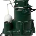 Zoeller M98 Flow-Mate Sump Pump - 1/2 HP - Cast Iron - LED Power Plug - High Flow - Vortex Impeller - Stainless Steel Hardware - Factory Tested and Float Operated - Submersible Sump Pump - 115V